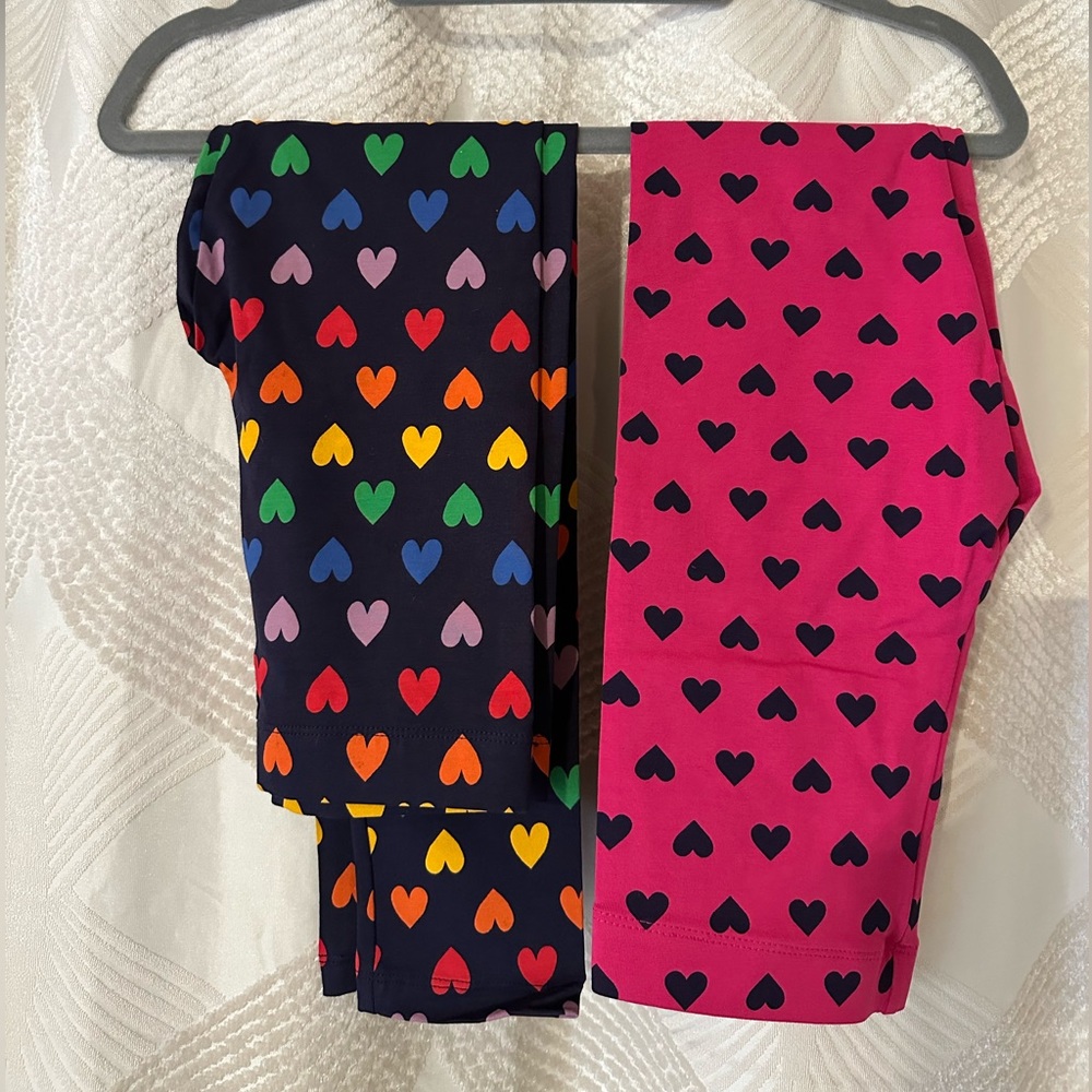Primary Kids Classic Heart Leggings, size 8